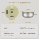 60180200220 мл для Bosch Tassimo многоразовые капсулы из нержавеющей стали для кофе капсулы многоразовый фильтр Кофеварка силиконовый чехол (art.: 3920bfbc5549e)