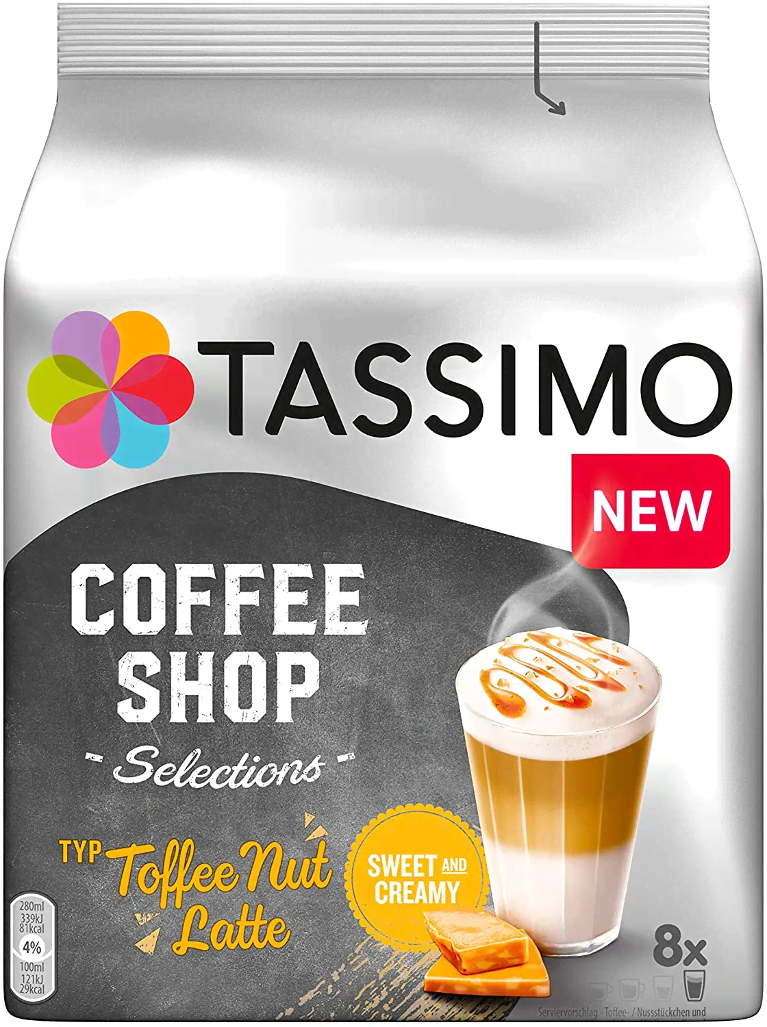 Кофе в капсулах Tassimo TOFFEE NUT LATTE, 8 порций-0
