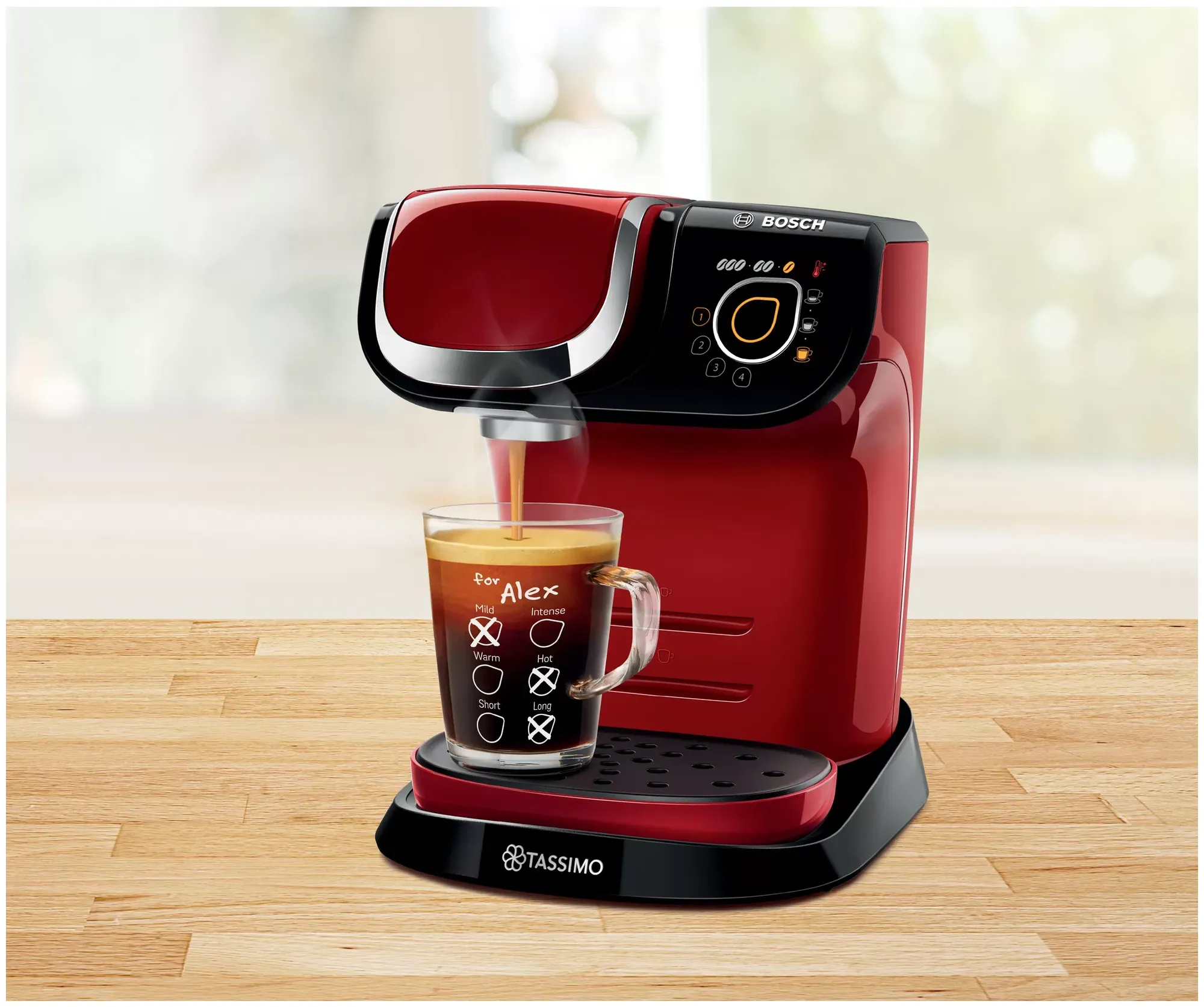 Bosch Кофеварка капсульная Bosch Tassimo My Way 2, красный кофеварки и кофемашины-2