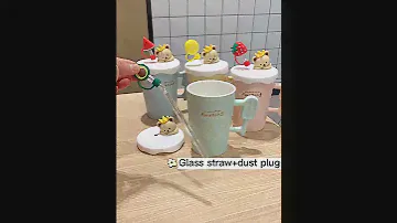 Bear Lid Fruit Straw Ice Cream Grip Ceramic Mugs”amazon search whyitpro”