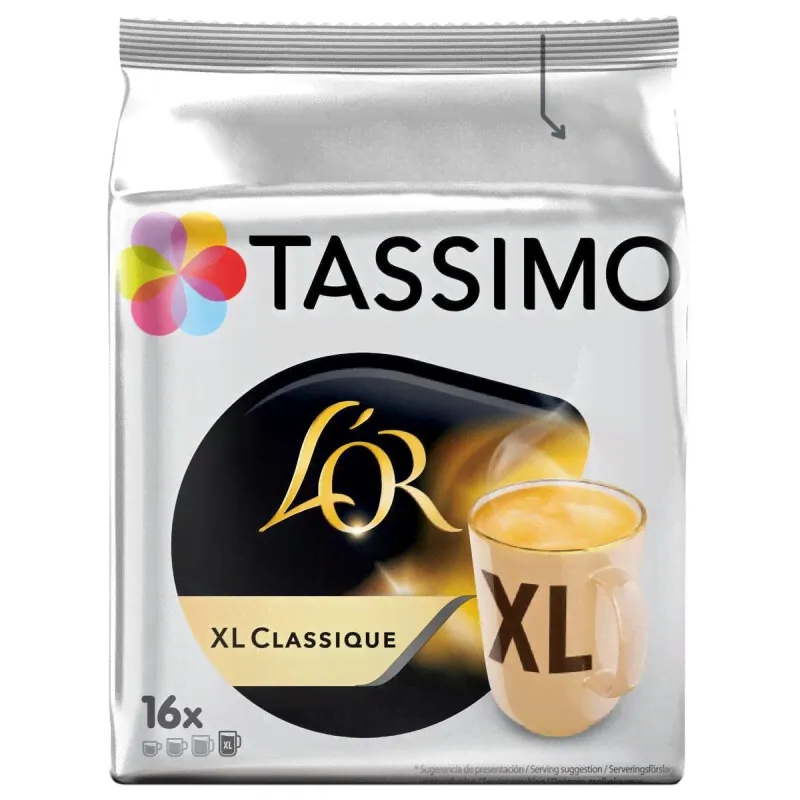 Кофе в капсулах Tassimo L'or Classique XL для кофемашин Tassimo 16шт, 136г
