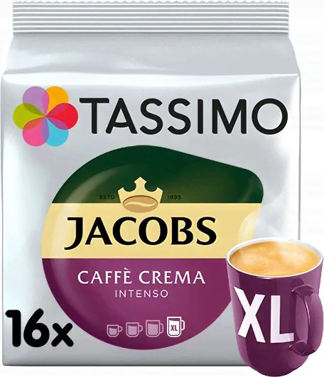 Tassimo Jacobs Caffé Crema XL Intenso, 16 шт.