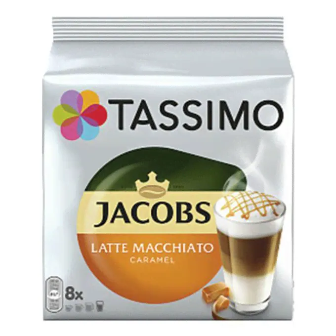 Кофе Jacobs Latte Macchiato Caramel в капсулах для кофемашин Tassimo 8 порций 16 капсул 427 г-0