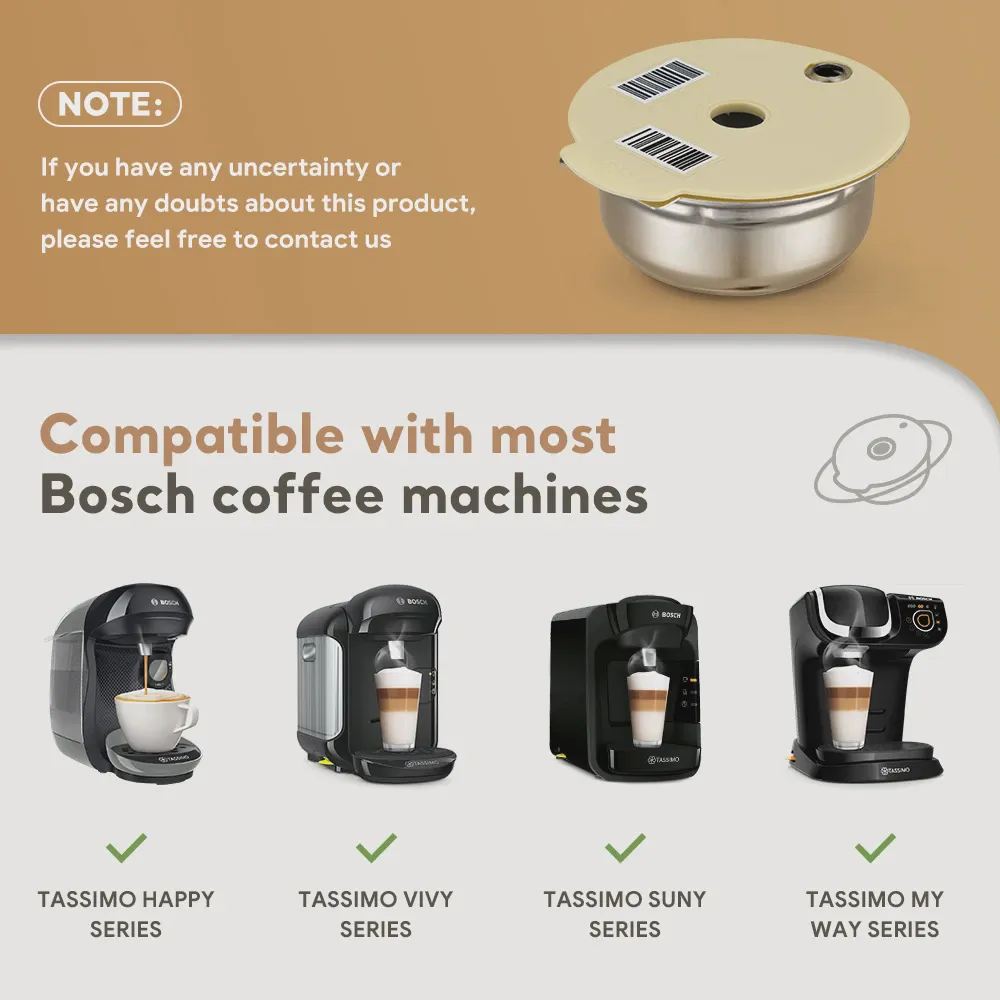 60180200220 мл для Bosch Tassimo многоразовые капсулы из нержавеющей стали для кофе капсулы многоразовый фильтр Кофеварка силиконовый чехол (art.: 3920bfbc5549e)-0