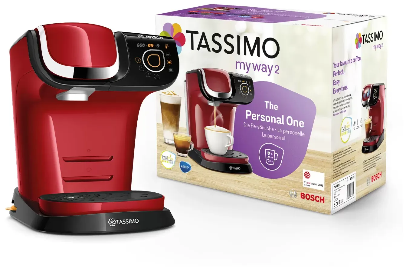 Bosch Кофеварка капсульная Bosch Tassimo My Way 2, красный кофеварки и кофемашины-1