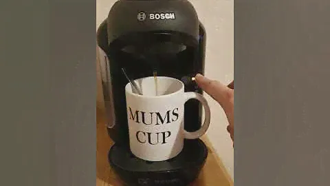 Tassimo coffee machine making a cup of tea