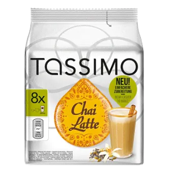 Капсулы для кофемашин Tassimo Чай Латте, 8шт.-0