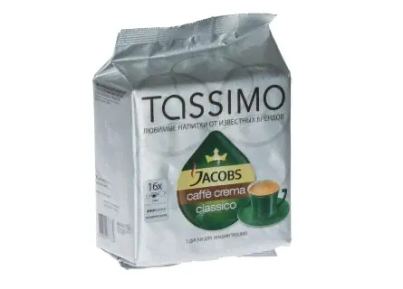 Капсулы Tassimo Jacobs Caffe Crema Classico 16шт