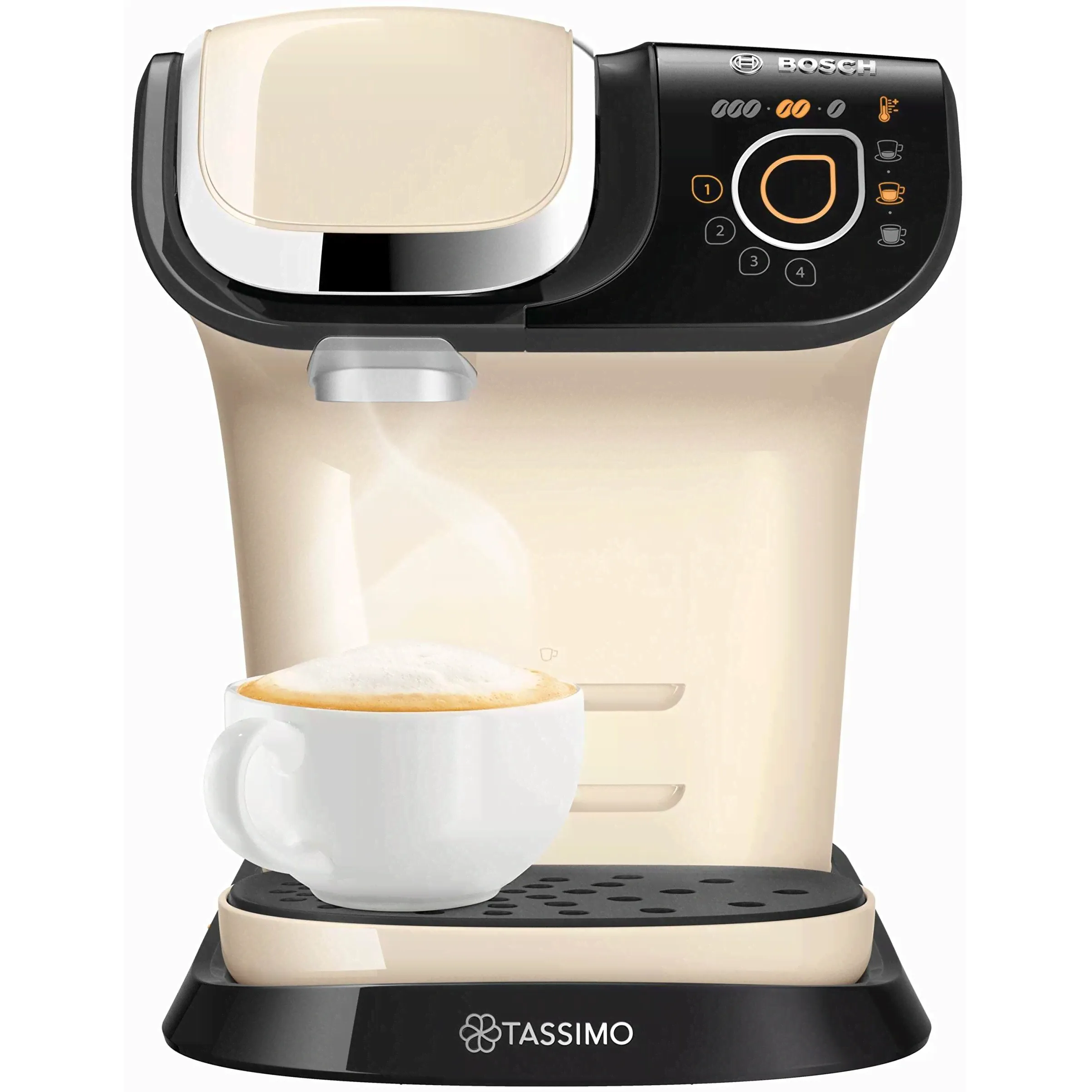 Кофемашина капсульная Bosch Tassimo TAS 6504, черный и белый