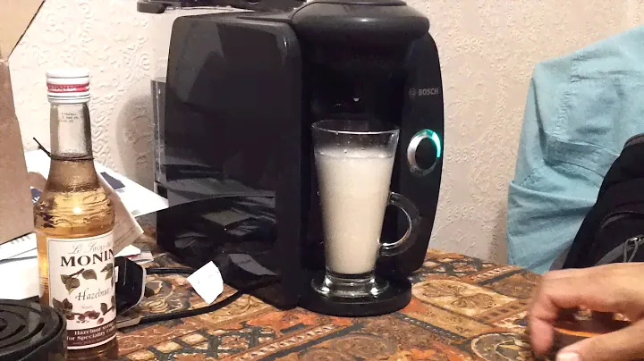 Making a cup of chai latte on my tassimo