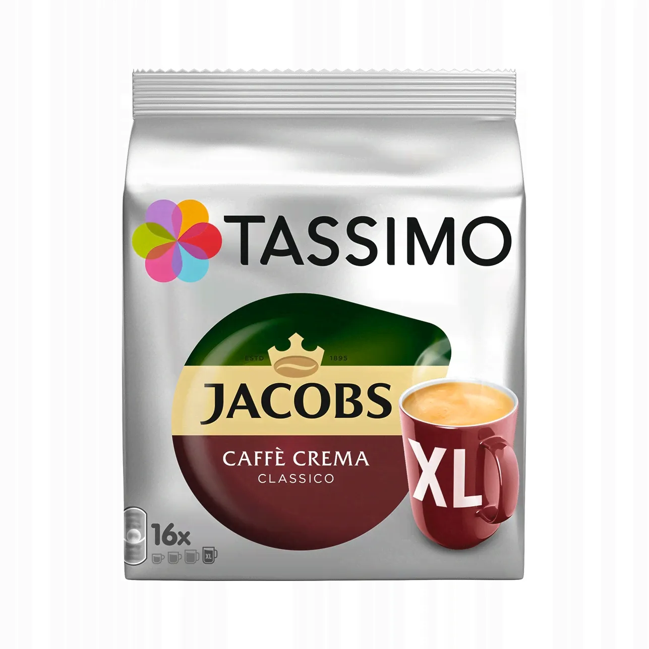 Tassimo Jacobs CAFFE CREMA CLASSICO XL, 16 шт