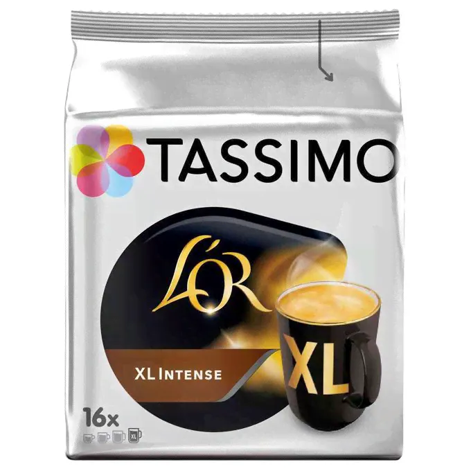 Кофе в капсулах Tassimo L'OR XL Intense нат.жар.мол., 16кап/уп, 1722023